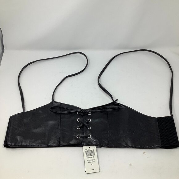 NWT Hot Topic underbust harness corset black faux leather 4X - Picture 1 of 6